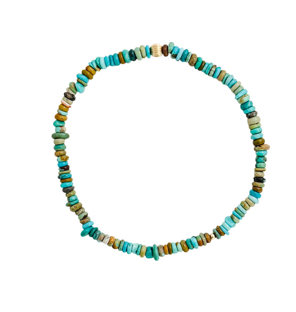 Turquoise stretch anklet