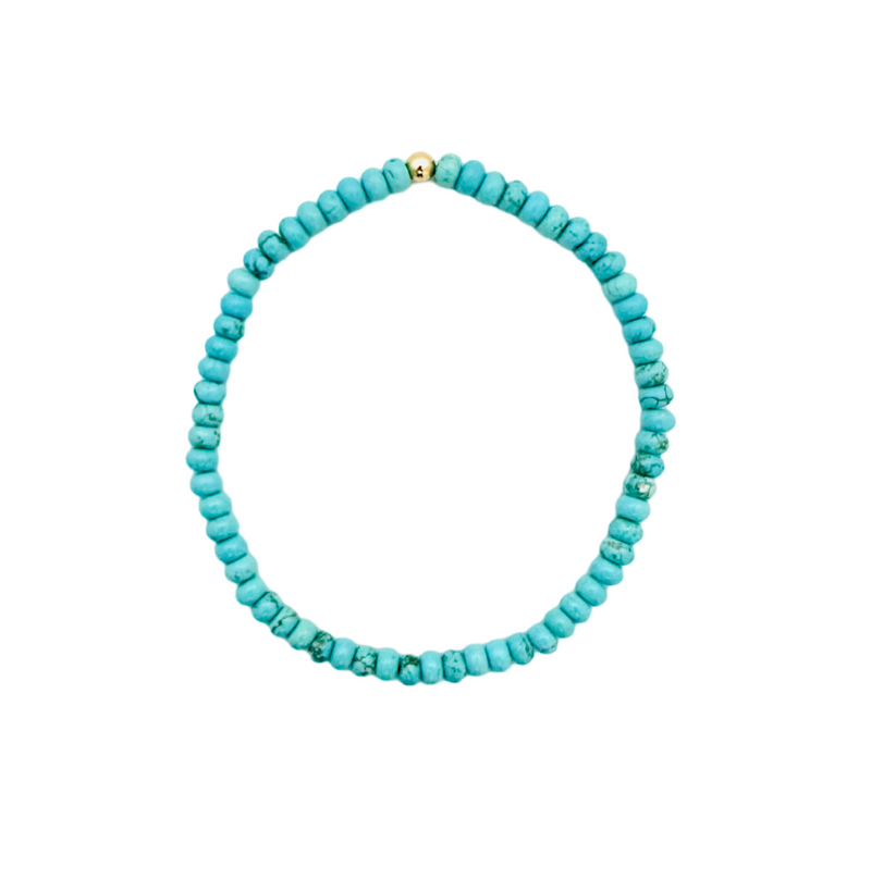 Chunky turquoise anklet