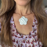Mother of pearl flower charm