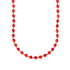 Coral And Gold Beaded Necklace by Becket & Quill, handmade in Los Angeles