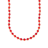 Coral and gold beaded necklace