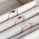 White topaz baguette Ring