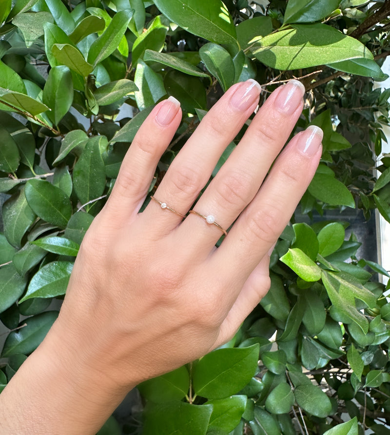 Petite pearl ring