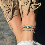 Garbage bead anklet