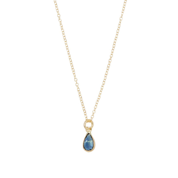 Sapphire teardrop necklace