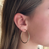 Large gold tube hoops