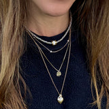 tan paracord rondelle bead necklace