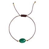 malachite macramé bracelet
