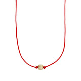 Red corrugated bead choker