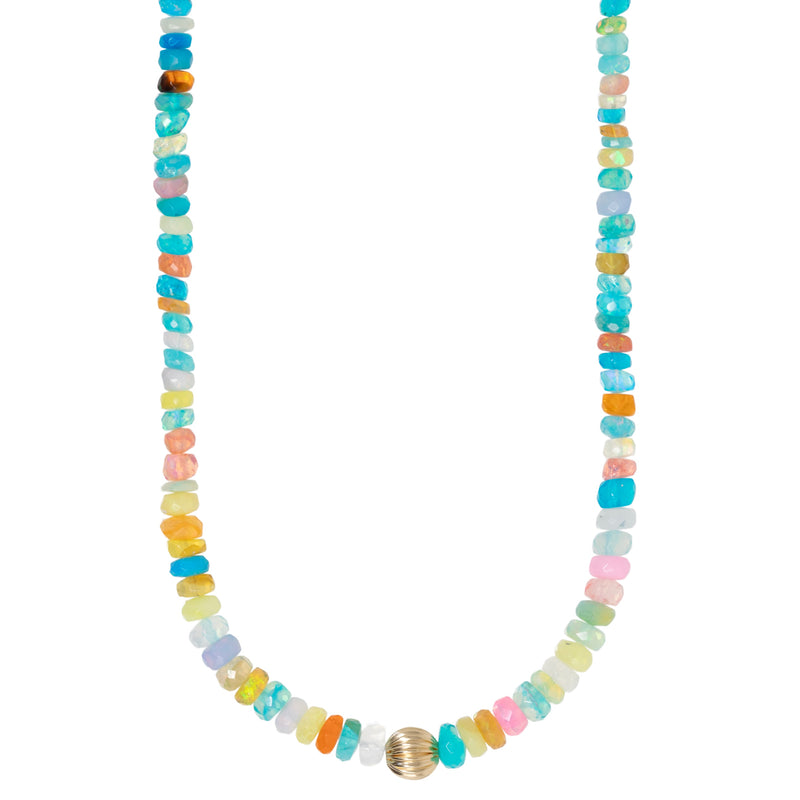Rainbow Opal Beaded Necklace