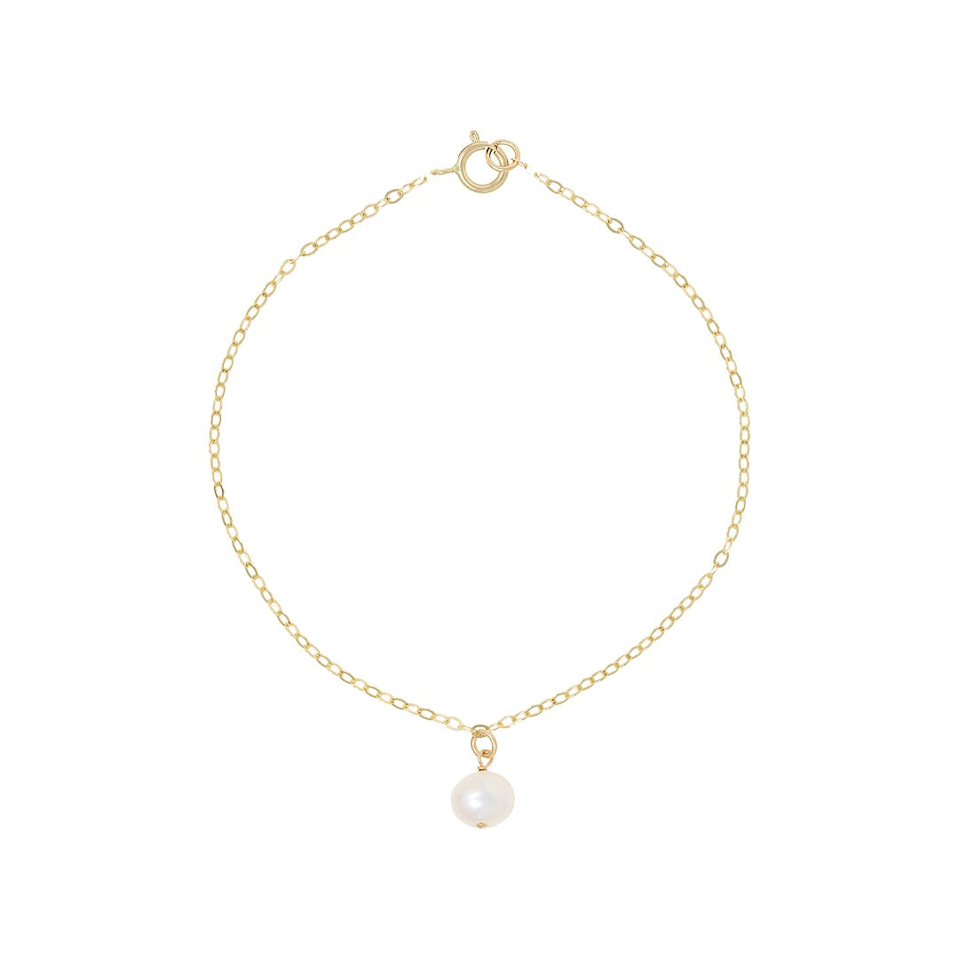 Pearl Charm Bracelet by Becket & Quill, handmade in Los Angeles