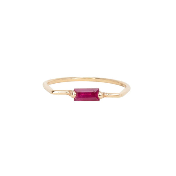 ruby baguette ring