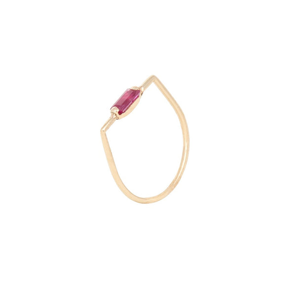 ruby baguette ring