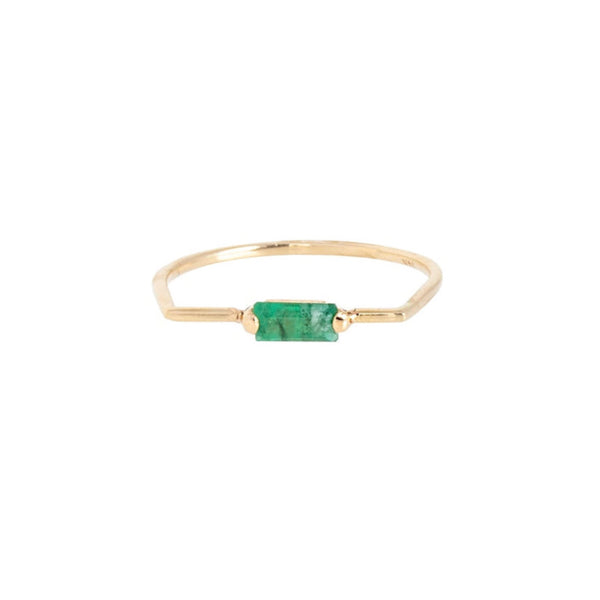 Emerald Baguette ring