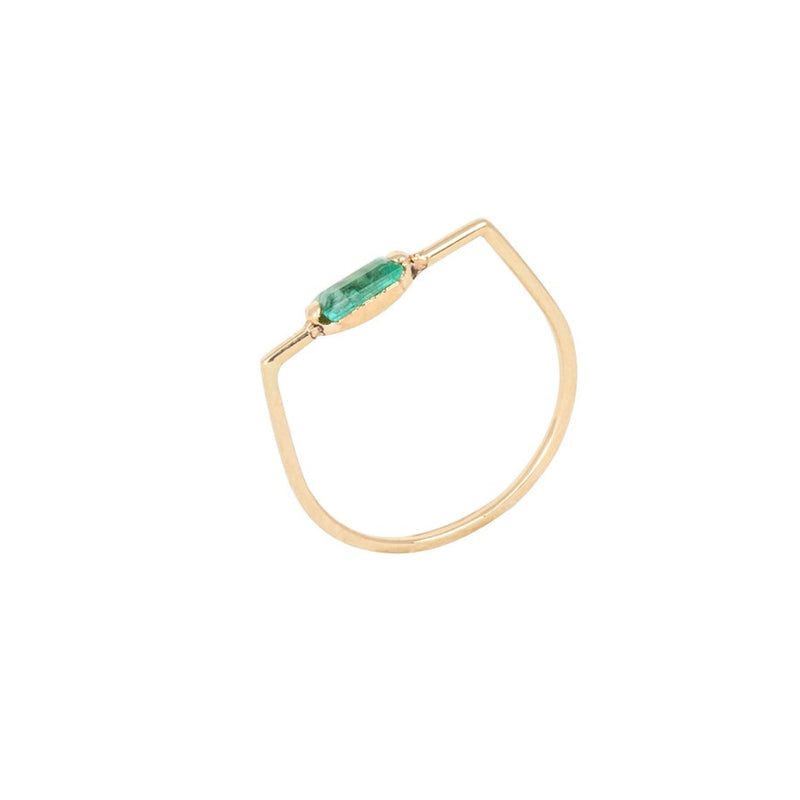Emerald Baguette ring