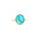 Turquoise Crown Bezel Ring by Becket & Quill, handmade in Los Angeles