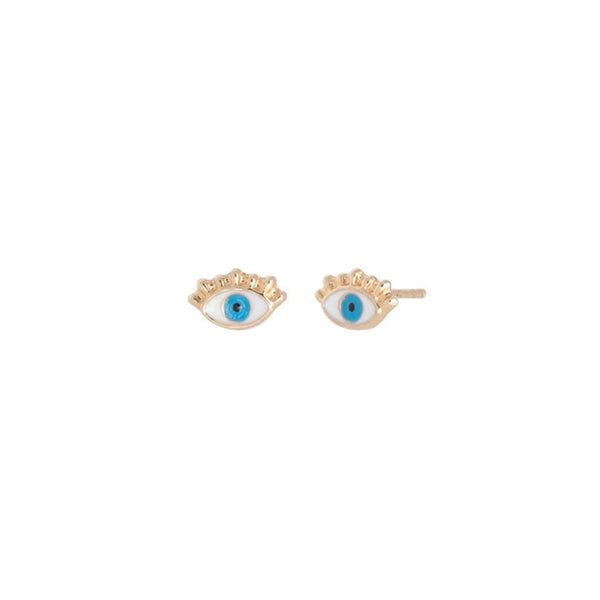 Evil eye stud earrings