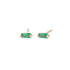 Emerald Baguette Earrings by Becket & Quill, handmade in Los Angeles