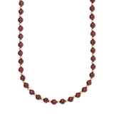 Garnet and gold bead necklace