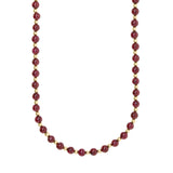 Garnet and gold bead necklace