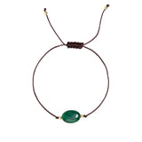 malachite macramé bracelet