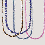 Blue sapphire beaded necklace