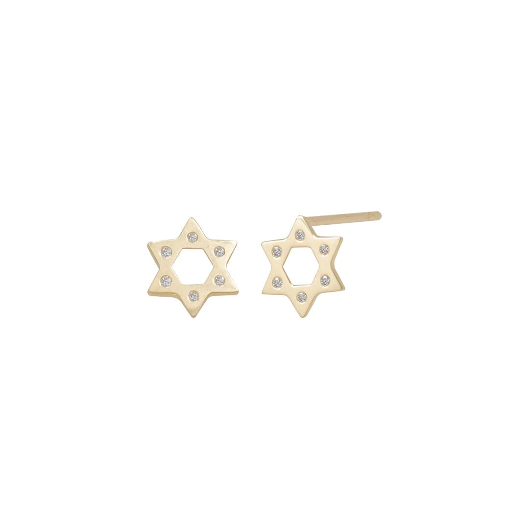 Star Of David Earrings by Becket & Quill, handmade in Los Angeles