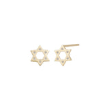 Star Of David Earrings by Becket & Quill, handmade in Los Angeles