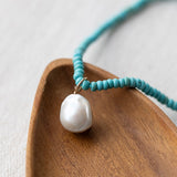 Baroque Pearl Charm by Becket & Quill, handmade in Los Angeles - detail view