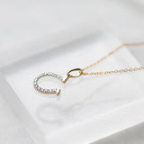 Diamond horseshoe charm