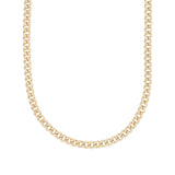 Flat curb link necklace