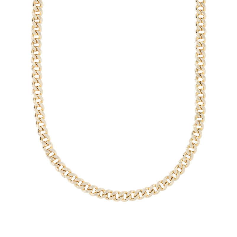 Flat curb link necklace