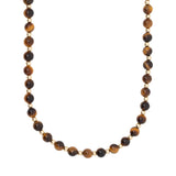 Tiger's Eye And Gold Bead Necklace by Becket & Quill, handmade in Los Angeles