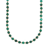 Malachite And Gold Bead Necklace by Becket & Quill, handmade in Los Angeles
