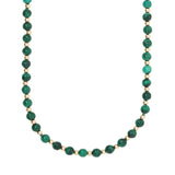 Malachite and gold bead necklace