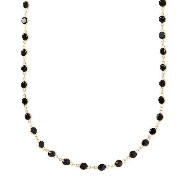 Black Bezel Necklace