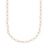 Pearl and gold bead necklace