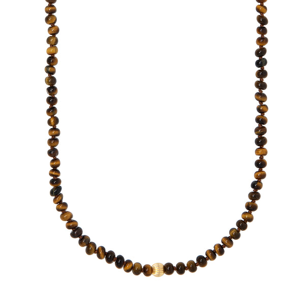 tiger's eye beaded necklace