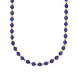 Lapis And Gold Bead Necklace by Becket & Quill, handmade in Los Angeles