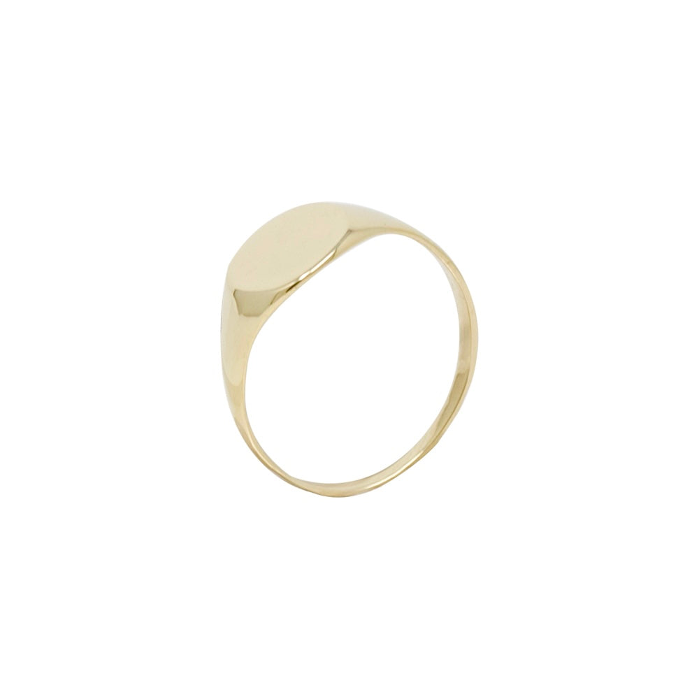 Signet Ring by Becket & Quill, handmade in Los Angeles - worn close-up
