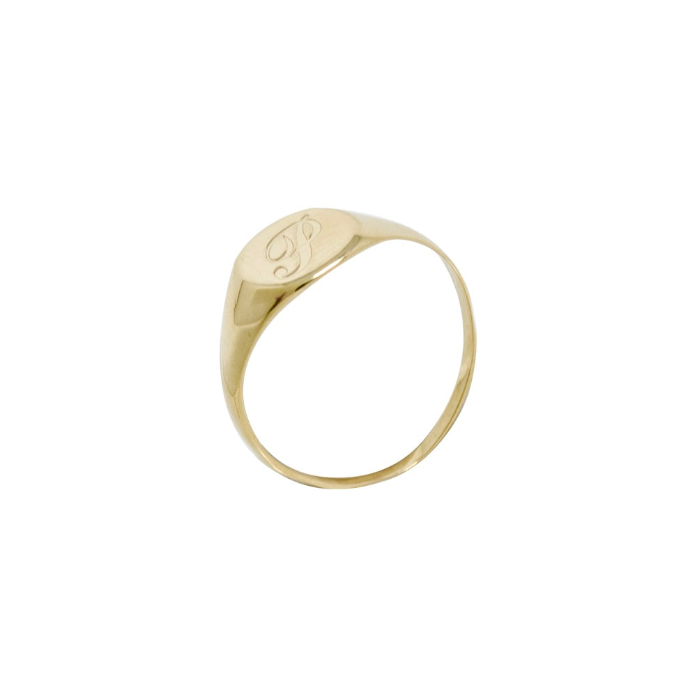 Signet Ring by Becket & Quill, handmade in Los Angeles - styled on model
