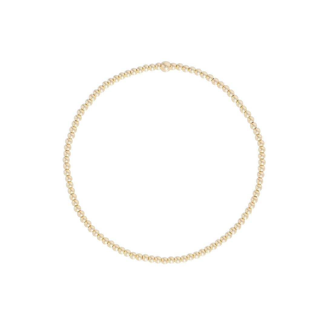 Petite Gold Bead Bracelet by Becket & Quill, handmade in Los Angeles
