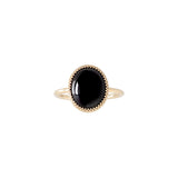 Onyx crown bezel ring