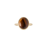 Tiger's Eye crown bezel ring