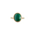 Malachite Crown Bezel Ring by Becket & Quill, handmade in Los Angeles