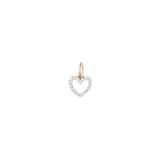 Petite Diamond Heart Charm by Becket & Quill, handmade in Los Angeles