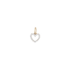 Petite Diamond Heart Charm by Becket & Quill, handmade in Los Angeles