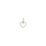 petite diamond heart charm