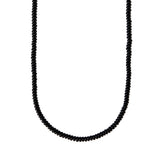 Long black agate necklace