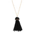 Black Tassel Necklace by Becket & Quill, handmade in Los Angeles